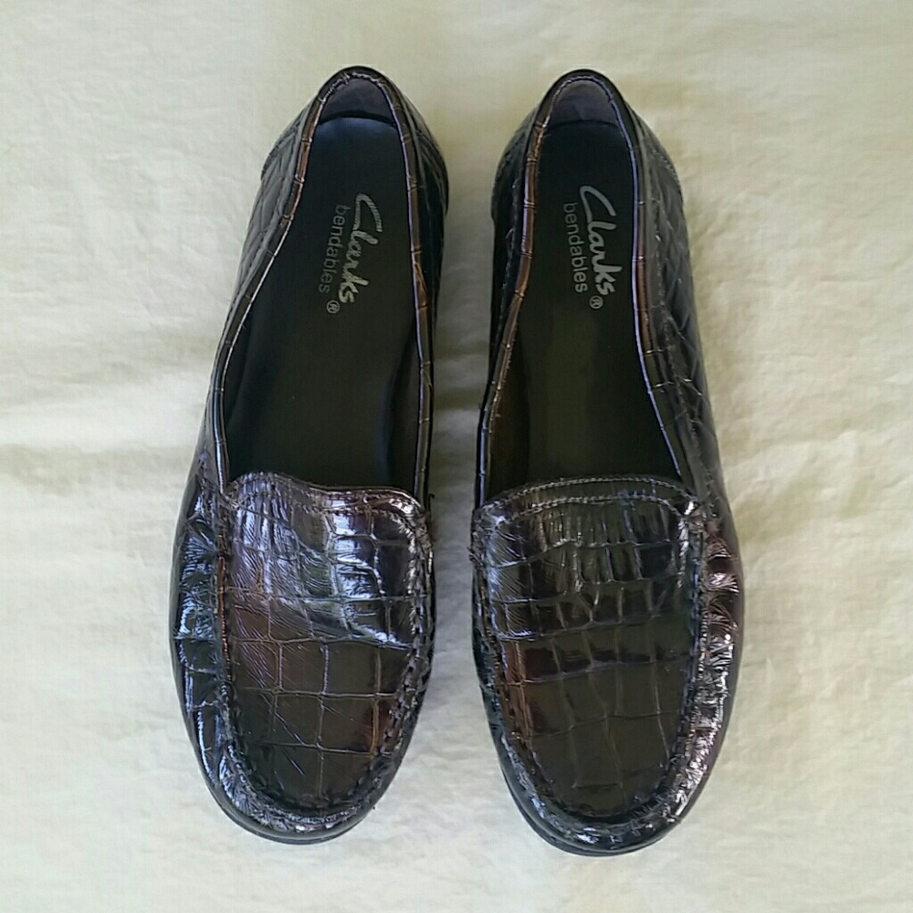 Clarks Bendables Loafers size 7.5 M Shoes moc croc